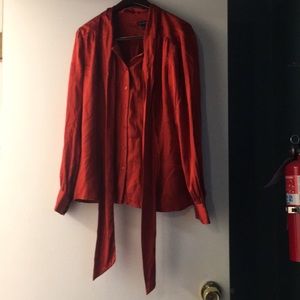 Tabots Silk Peplum/Chartreuse Button Down